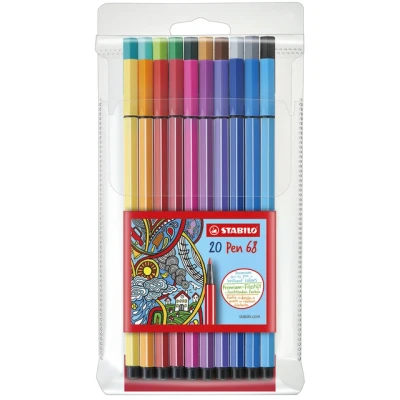 Afbeelding van Viltstift STABILO Pen 68/20 medium assorti etui à 20 stuks