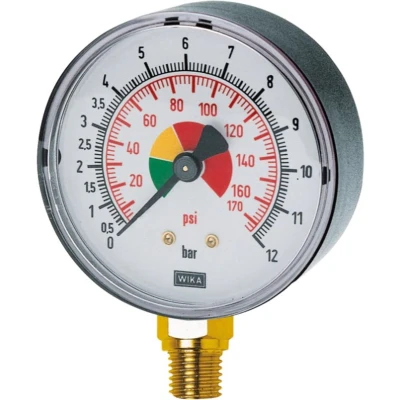 Afbeelding van CriKo manometer voor bandenblaaspistool 1/4&quot; aansluiting 0 tot 12 bar