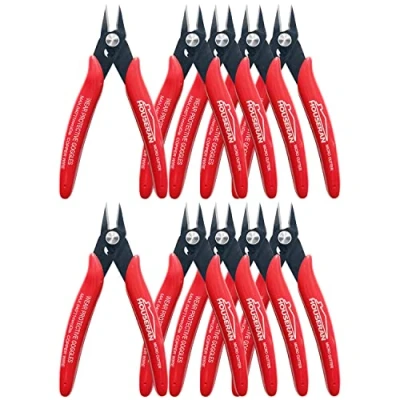 Afbeelding van HOUSERAN 170 draadsnijders, 10 stuks, 5 inch micro spoelsnijder, kleine veerbelaste snijtang, zijsnijders, diagoanl snijders voor het maken van sieraden, modellen