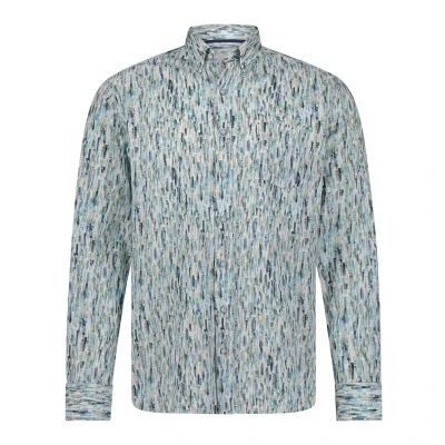 Afbeelding van State of Art Overhemd Allover Print Blauw/dessin 3XL
