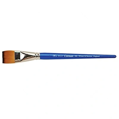 Afbeelding van Winsor &amp; Newton 5306125 Cotman Aquarel penseel van syntetisch haar Serie 666 One stroke, korte steel met uitstekende veerkracht, verfafgifte en uiterste nauwkeurigheid 25 mm 1,