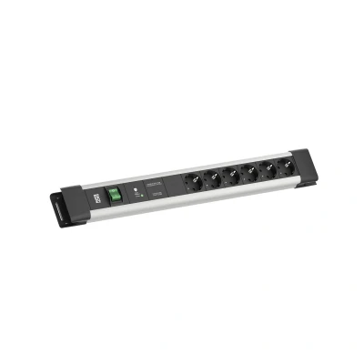 Afbeelding van BACHMANN CONNECTUS 6xCEE7/3, 1xGVS Plus 1xSchalter 2,0m CEE7/7 Grau