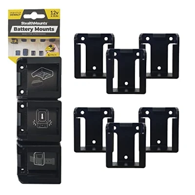 Afbeelding van StealthMounts BM DW12 BLK 6 Accuhouders voor DeWalt 12v Zwart stuks
