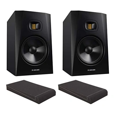 Afbeelding van Adam Audio T8V ISO set (actief 2 weg studio monitor paar incl. 8 inch absorberende platen) zwart