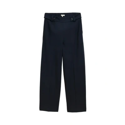Afbeelding van TOM Tailor Cropped MIA Straight Broek, Dames, Maat: 44x28, Lunar eclipse
