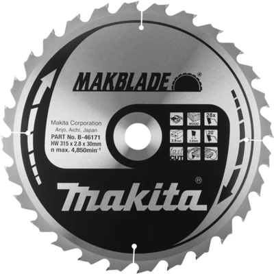 Afbeelding van Makita B 21989 Tafelzaagblad hout 260x30x1,6mm