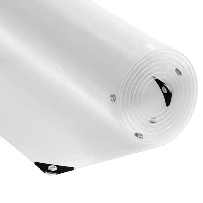 Afbeelding van vidaXL Doorzichtig zeildoek met zeilringen 4x8 m PVC
