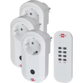 Afbeelding van Brennenstuhl Draadloze Schakelset Binnen 3 x F (CEE 7/3) Wit