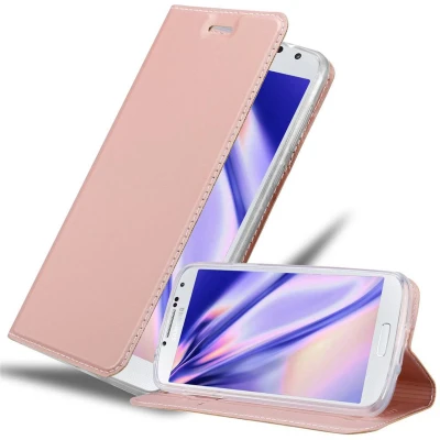 Afbeelding van Cadorabo Hoesje geschikt voor Samsung Galaxy S4 in CLASSY ROSE GOUD Beschermhoes met magnetische sluiting, standfunctie en kaartvakje Book Case Cover Etui