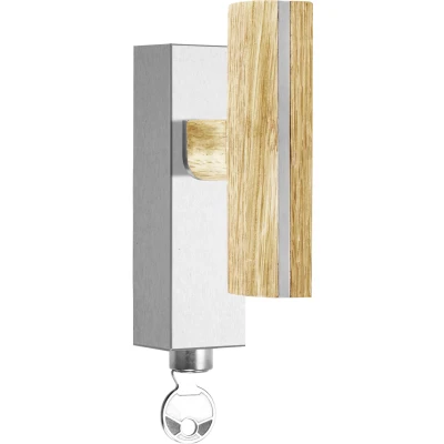 Afbeelding van Formani Draaikiepgarnituur afsluitbaar Piet Boon TWO PBT22 DKLOCK mat RVS/eikenhout