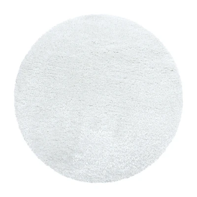Afbeelding van Rond Hoogpolig vloerkleed Blushy Wit Ø 80cm Adana Carpets