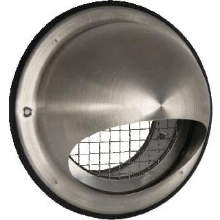 Afbeelding van Buitenrooster RVS Bol 100 Mm