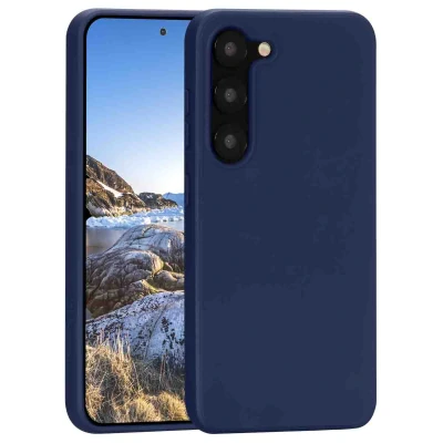 Afbeelding van Samsung Galaxy S23 Plus Hoesje Gerecycled Siliconen en TPU (zacht) dbramante1928 Softcase/Backcover Blauw Telefoonhoesje