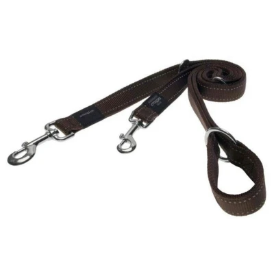 Afbeelding van Rogz Utility Multilijn Hondenriem 180x1.6 cm Bruin M