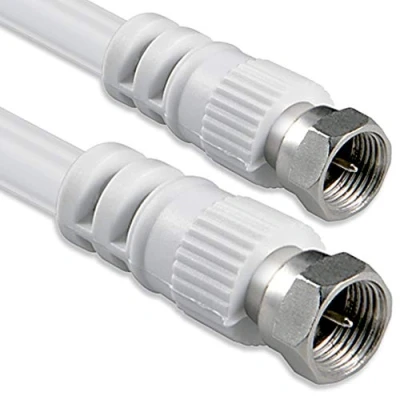 Afbeelding van SAT antennekabel 1,5 meter, 2x afgeschermd, F connector &gt; wit FF 75db