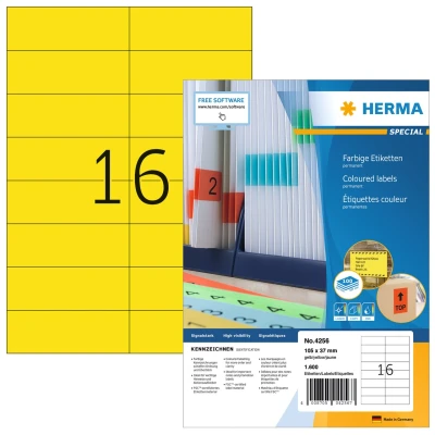 Afbeelding van Herma Labels yellow 105x37 SuperPrint 1600 pcs.
