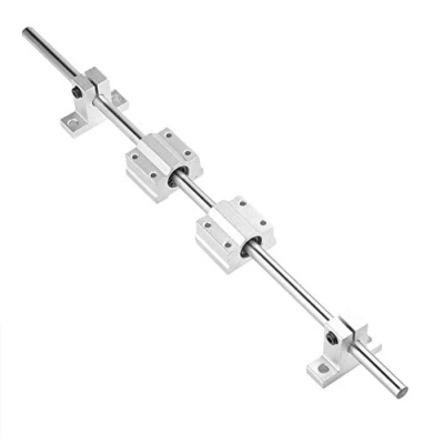Afbeelding van S SIENOC 200mm Lineaire as Ø8 mm Geleiding Horizontale Precisie Lineair lager + Verticaal Beugel Kogellager 3D Printer CNC (Typ 5, 2Sets, 200mm)