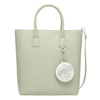 Afbeelding van s.Oliver Shopper MIT Flaschenhalter UND LOGO Shopper, Dames, Maat: One Size, Salbeigrün