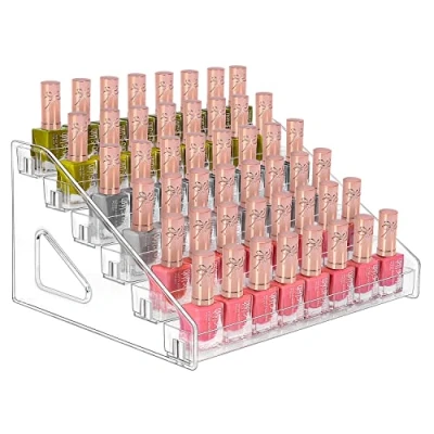Afbeelding van JessLab Nagellak organisator, 6 Laags Helder Acryl Rek Etherische Olie Houder Cosmetische Vitrine Make up Organisator Cosmetica Opslag voor Badkamer Ijdelheid Aanrecht