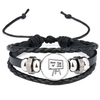 Afbeelding van Akyol stoere juf armband zwart leraar