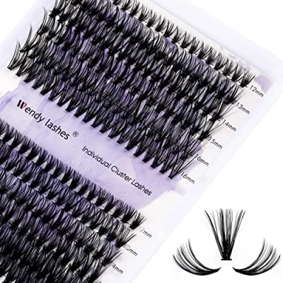 Afbeelding van individuele clusterwimpers 30P + 40P, doe het zelf clusterwimpers, mix 12 16 mm, voor wimperverlenging thuis