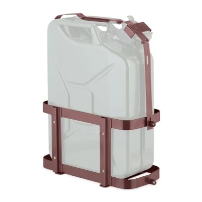Afbeelding van Relaxdays jerrycan houder 20 l 10 ijzer brandstof auto