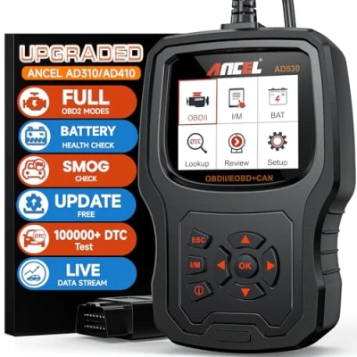 Afbeelding van ANCEL AD530 Auto Diagnostic Scan Tool Voertuig OBD2 Scanner Codelezer met 10 OBD functies Controleer motorlicht/smog emissietest, O2 Sensor Test/EVAP en verbeterde grafische batterijstatus