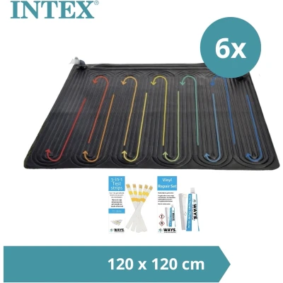 Afbeelding van Intex Zwembad verwarming 6x Solarmat &amp; WAYS Reparatieset en Teststrips