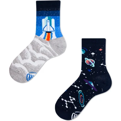 Afbeelding van Many Mornings Space Trip Mismatch Unisex Kids Sokken maat 23 26