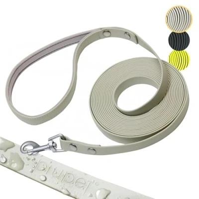 Afbeelding van PiuPet® Sleepriem voor honden 5m I 10m 20m Waterafstotend Trainingslijnen grote Lange hondenlijnen Hondenriem lang Dog leash Grijs