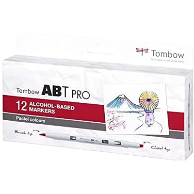 Afbeelding van Tombow ABT PRO marker set op alcohol basis Pastel kleuren