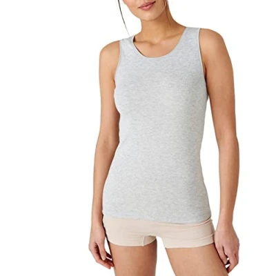 Afbeelding van Damart Tanktop met fijne ribstof, Grijs Chinees, XL