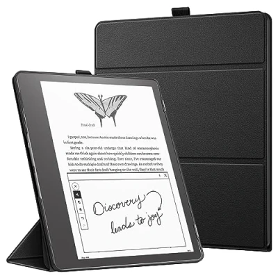 Afbeelding van FINTIE Trifold hoesje voor Kindle Scribe (2022 uitgebracht) 10,2 inch Ultra lichtgewicht slanke shell opvouwbare standaardhoes met automatische slaap/wakker, (zwart)