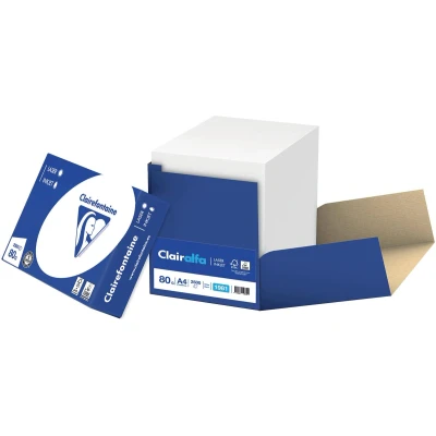 Afbeelding van Clairefontaine Clairalfa Printpapier Ft A4, 80 G, Doos Van 2500 Vel Wit A4