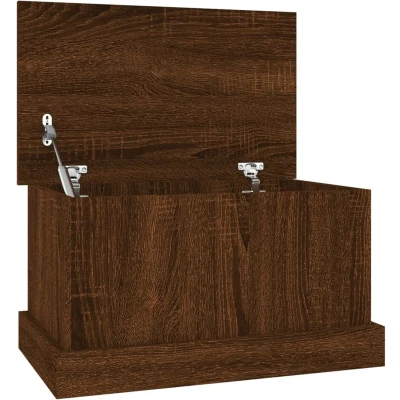 Afbeelding van vidaXL Opbergbox 50x30x28 cm bewerkt hout bruin eikenkleur