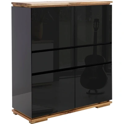 Afbeelding van Nova Design Chiaro Opbergkast Zwart Hoogglans