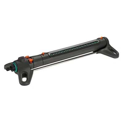Afbeelding van Gardena AquaZoom L Zwenksproeier: Sproeier voor het Besproeien van Oppervlakten 28 350 m², Reikwijdte 7 21 m, Sproeibreedte 4 17 Gentegreerd Metalen Filter (18714 20), Zwart, Turquoise, Oranje