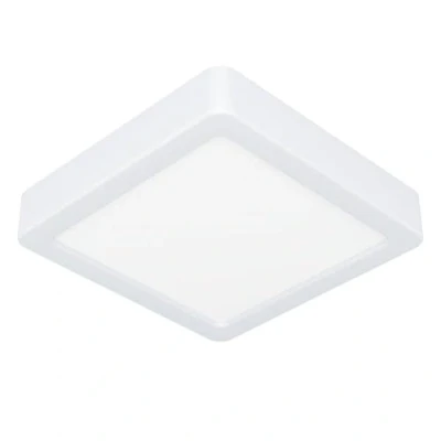Afbeelding van EGLO LED plafondlamp Fueva 6, vierkante plafonnière, opbouwlamp van kunststof in wit, plafondverlichting warm wit koud lamp plafond 15x15 cm