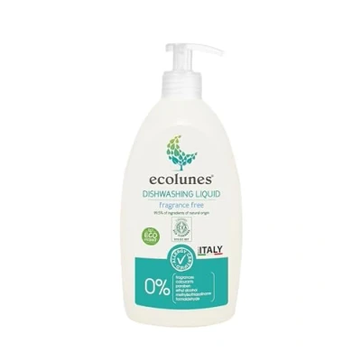 Afbeelding van Ecolunes Afwasmiddel Geurvrij 99,5% ingrediënten van natuurlijke oorsprong