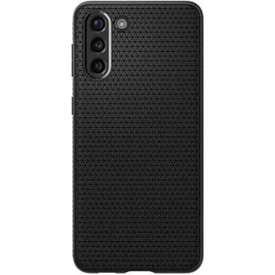 Afbeelding van Samsung Galaxy S21 Hoesje Siliconen en TPU (zacht) Spigen Softcase/Backcover Zwart Telefoonhoesje Shockproof/Valbescherming