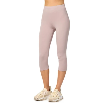 Afbeelding van Merry Style MS MS10 144 LE Dames Capri Leggings Sport Vrijetijdsbroek 3/4 Lengte Viscose Sporbroek Yogabroek Café au Lait L
