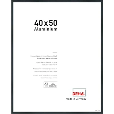 Afbeelding van DEHA Design aluminium fotolijst Tribeca, 40x50 cm, Mat zwart structuur