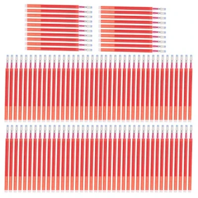 Afbeelding van 100 stks Warmte Uitwisbare Pennen Refill Stof Markering Auto Vanishing Pen Quilten Kleermakerij(rood)
