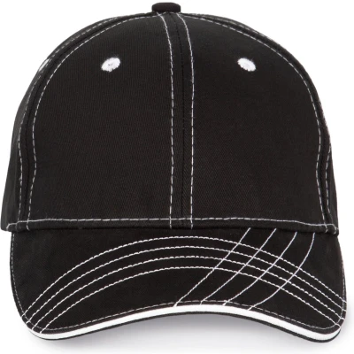 Afbeelding van K up Modieuze Cap Met 6 Segmenten KP109 Black / White