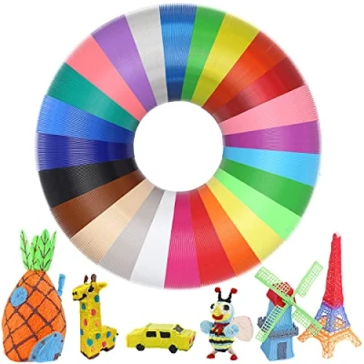 Afbeelding van 3D pen filament PLA,elk 5 m PLA filament,1,75 mm,PLA filament,verpakking met 25 printerfilament,navulverpakking,totale lengte 125