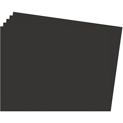 Afbeelding van Fixo Paper 11100210 verpakking met 25 kaarten 50 x 65 groot zwart karton, 180 g