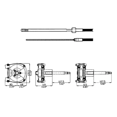 Afbeelding van M66 stuurkabel 3.97 m