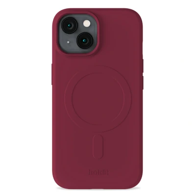 Afbeelding van Apple iPhone 14 MagSafe Hoesje Gerecycled kunststof Holdit Backcover Rood Telefoonhoesje