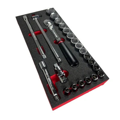 Afbeelding van Facom Module doppen 1/2&quot; 6 kant op een inlay van foam MODM.SL1