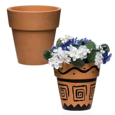 Afbeelding van Baker Ross AR459 Terracotta bloempotten om te beschilderen en decoreren, 70 mm x (4 stuks)